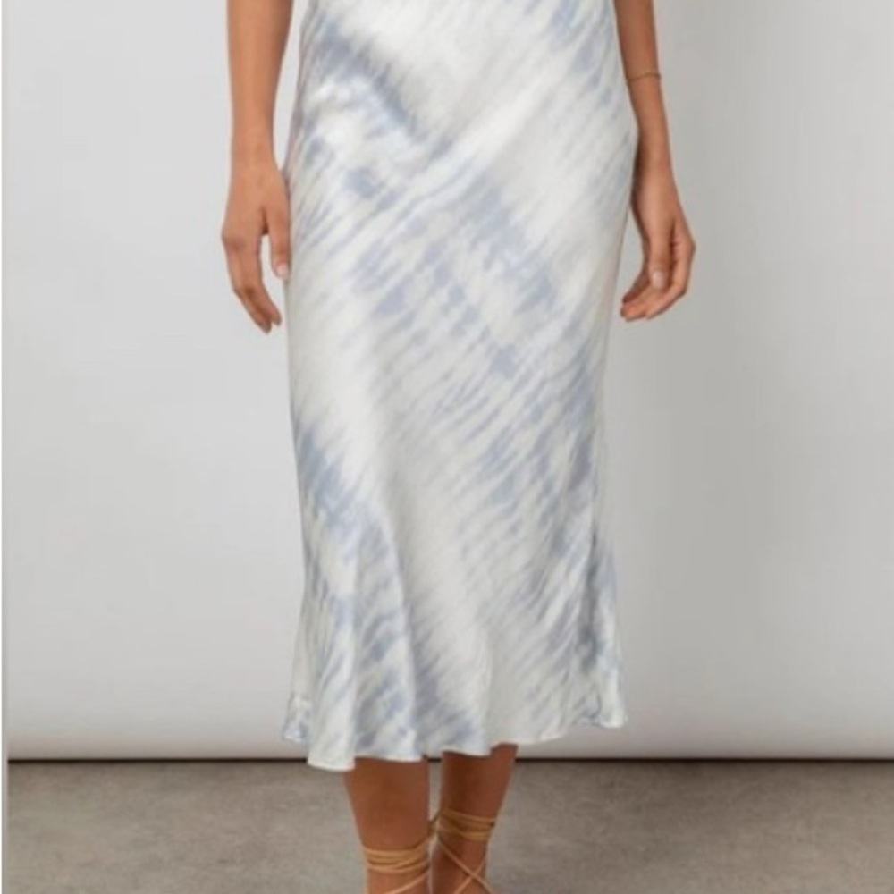 Rails Blue and White Midi Skirt